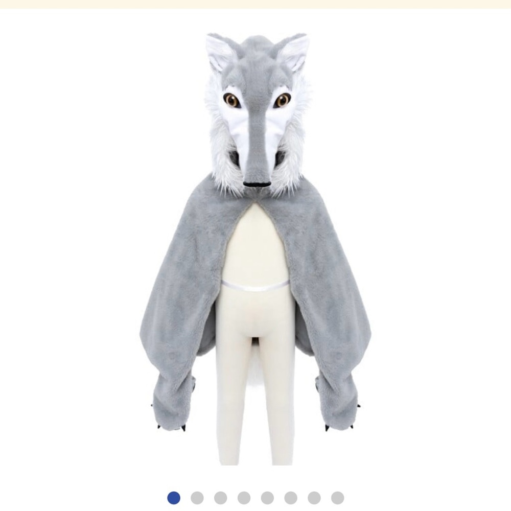 GREAT PRETENDERS Woodland Storybook Wolf Cape Size 4-6